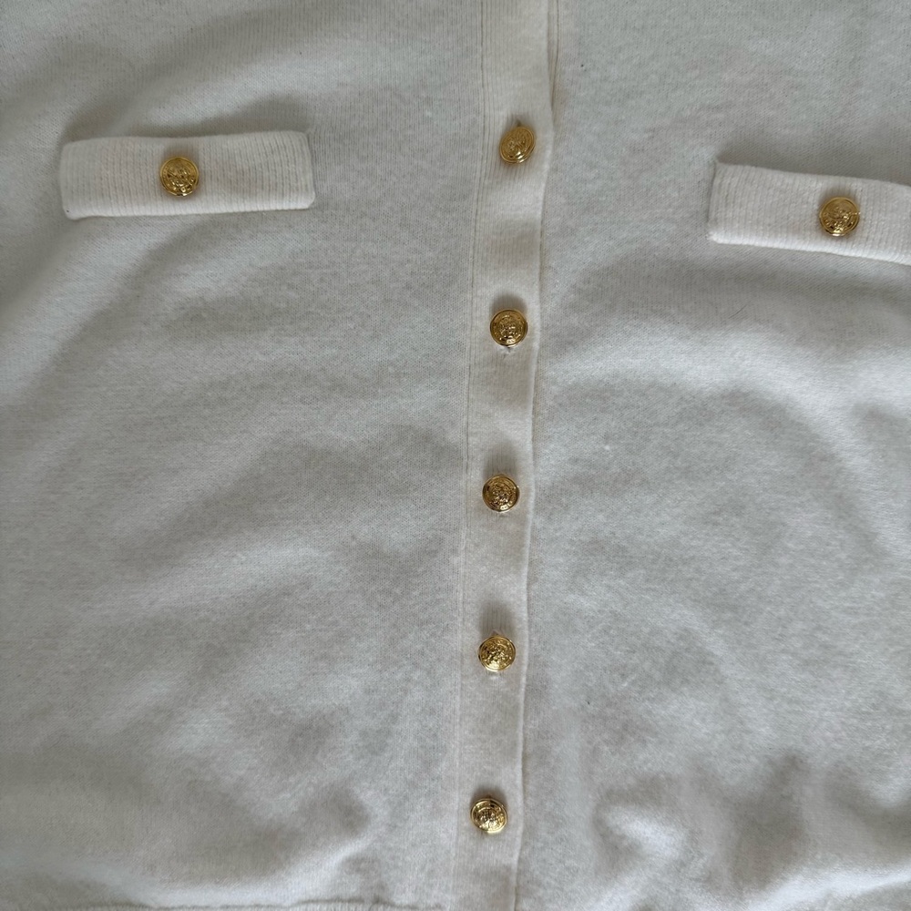 Milano Cream Button-Up Cardigan - Picture 4 of 13